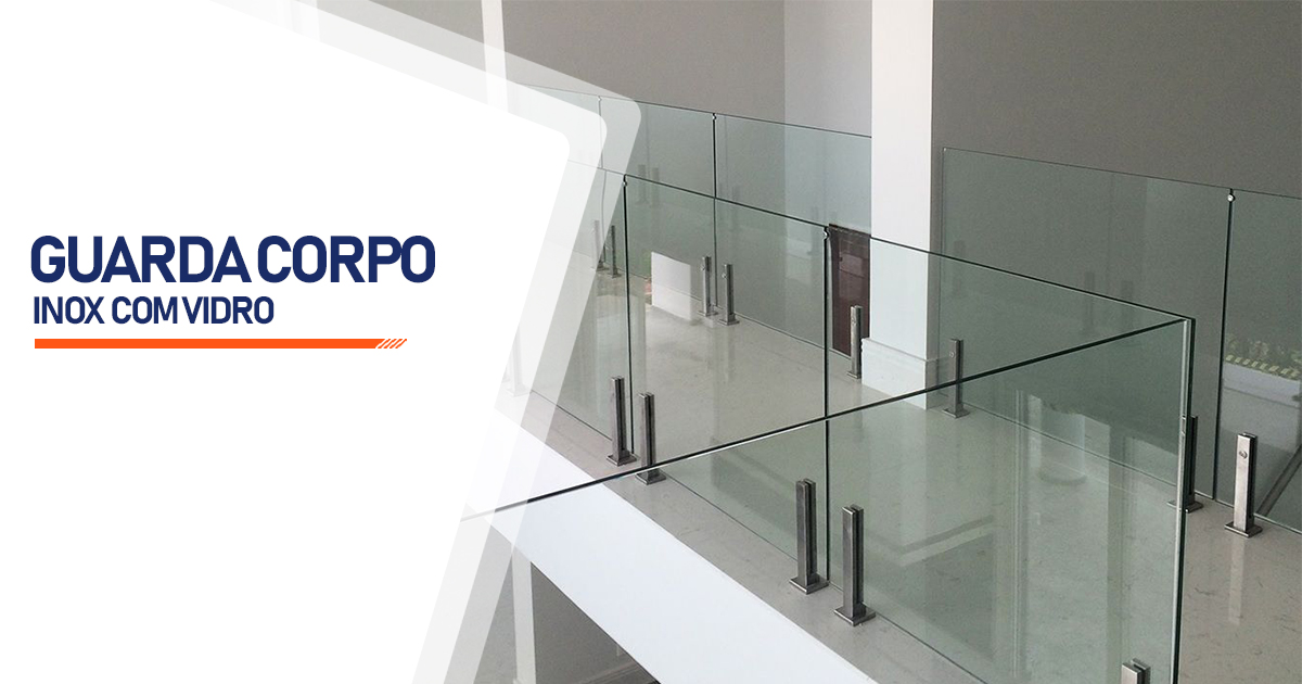 Guarda Corpo de Inox com Vidro  Mogi das Cruzes